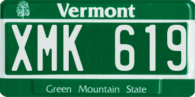 VT license plate XMK619