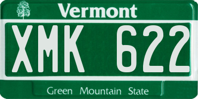 VT license plate XMK622