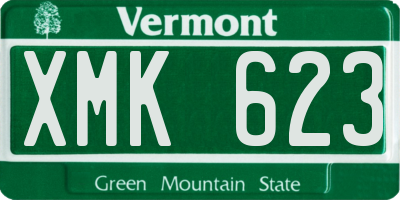VT license plate XMK623