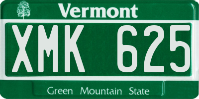 VT license plate XMK625