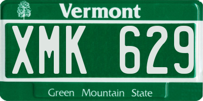 VT license plate XMK629
