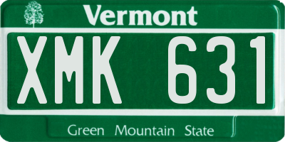 VT license plate XMK631