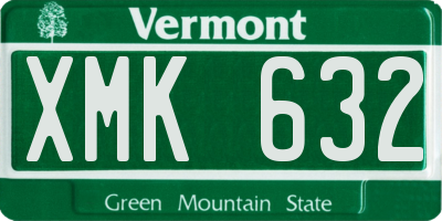 VT license plate XMK632