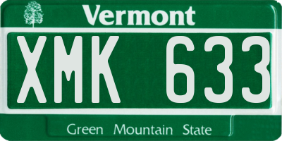 VT license plate XMK633