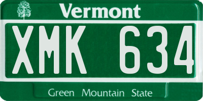 VT license plate XMK634