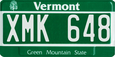 VT license plate XMK648