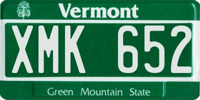 VT license plate XMK652