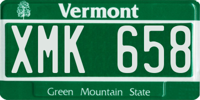 VT license plate XMK658