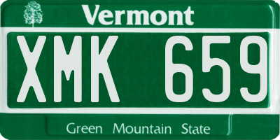 VT license plate XMK659