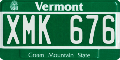 VT license plate XMK676