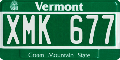 VT license plate XMK677