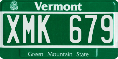 VT license plate XMK679