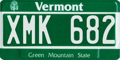 VT license plate XMK682