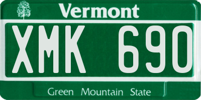 VT license plate XMK690
