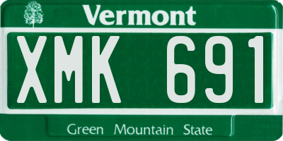 VT license plate XMK691