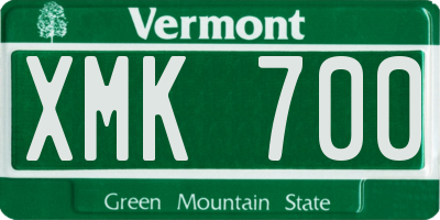 VT license plate XMK700