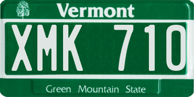 VT license plate XMK710