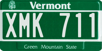 VT license plate XMK711
