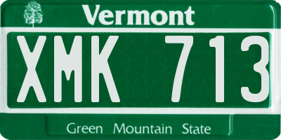 VT license plate XMK713