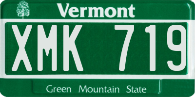 VT license plate XMK719