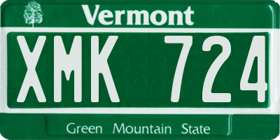 VT license plate XMK724