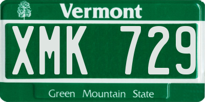 VT license plate XMK729