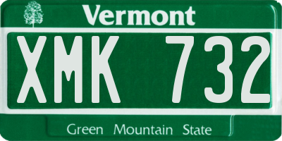 VT license plate XMK732