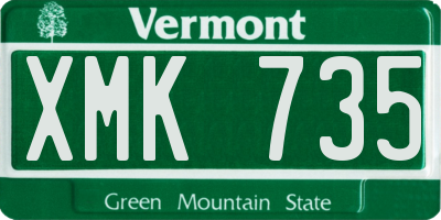 VT license plate XMK735