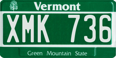 VT license plate XMK736