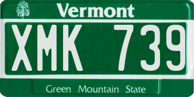 VT license plate XMK739