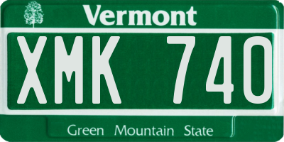 VT license plate XMK740