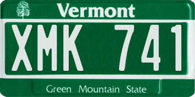 VT license plate XMK741