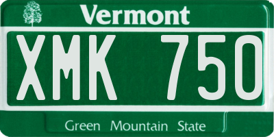 VT license plate XMK750