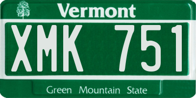 VT license plate XMK751