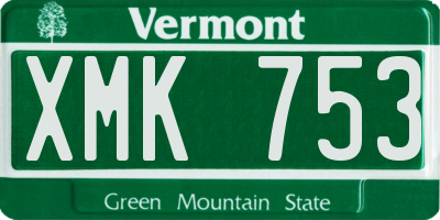 VT license plate XMK753