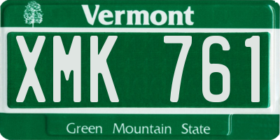 VT license plate XMK761