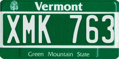 VT license plate XMK763