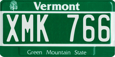 VT license plate XMK766
