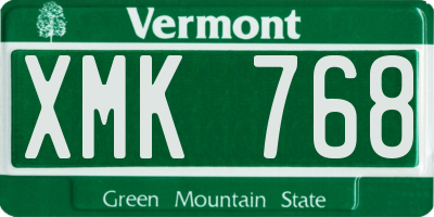 VT license plate XMK768