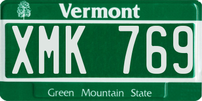 VT license plate XMK769