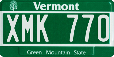 VT license plate XMK770