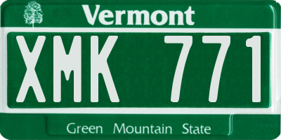VT license plate XMK771