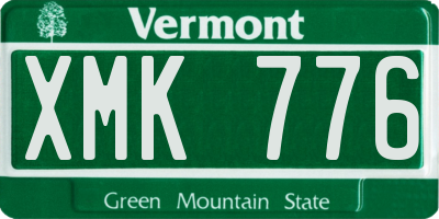 VT license plate XMK776