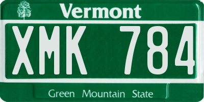 VT license plate XMK784