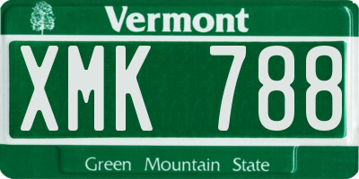 VT license plate XMK788