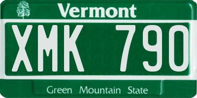 VT license plate XMK790