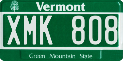 VT license plate XMK808