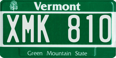 VT license plate XMK810