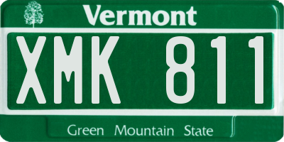 VT license plate XMK811