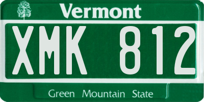 VT license plate XMK812